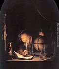 Gerrit Dou The Astronomer by Candlelight painting